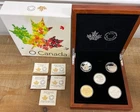 COMPLETE 2014 Royal Canadian Mint 25 Dollars Fine Silver 5 Coins O Canada