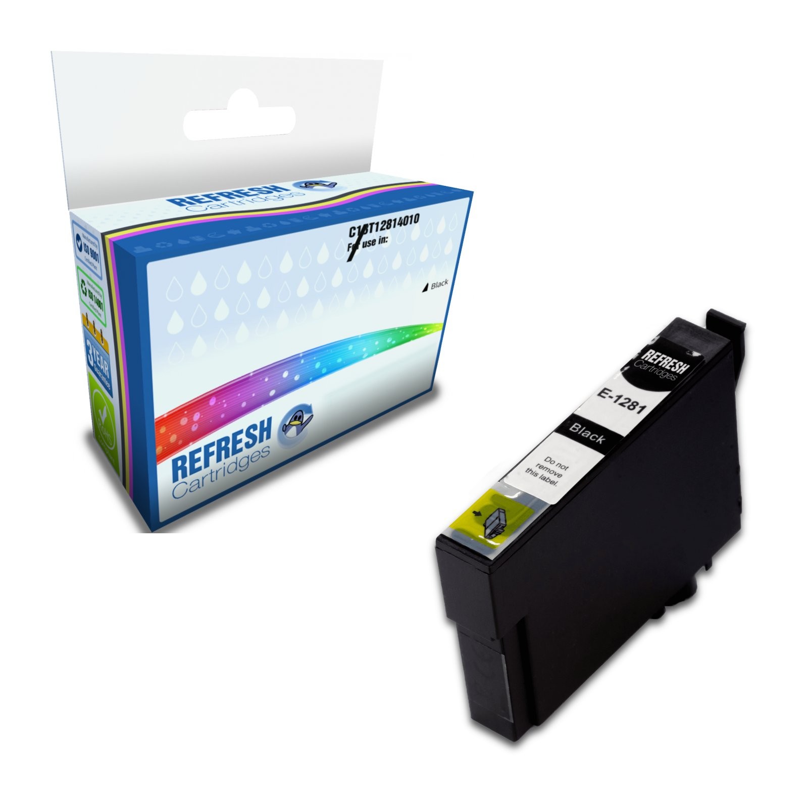 Refresh Cartridges Black T1281 Ink Compatible With Epson Printers