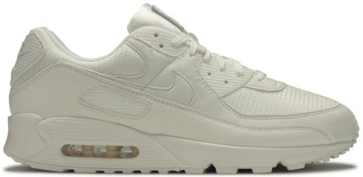 Nike Air Max 90 Woven Light Iron Ore/ Light Iron Mens 10.5 Trainers 833129-005 Nike Air Max 90 Woven Light Iron Ore/Light Iron Ore-White  main image 2