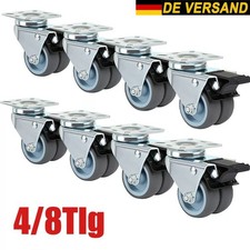 Möbelrollen Schwerlastrollen Lenkrollen Strandkorbrollen Ø 50 mm 400 kg 4er-Set