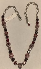 Mariana Alluring Ruby And Clear Swarovski Crystal Necklace 18.5 Long 1