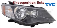 TYC 20-17034-06-2 Hauptscheinwerfer Links Scheinwerfer Frontscheinwerfer