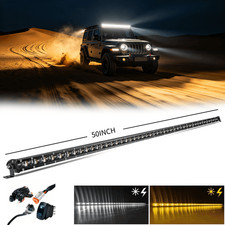 50 Dual Color Led Light Bar Whiteamber 4d Len Ip67 Offroad Jeep Wrangler Jk Jl 50 Dual Color Led Light Bar Whiteamber 4d Len Ip67 Offroad Jeep Wrangler Jk Jl
