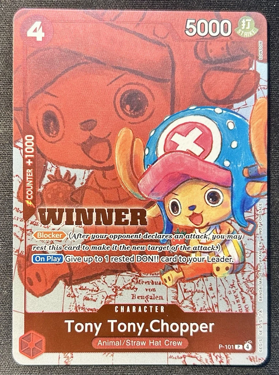 ワンピースカード 英語版 チョッパー WINNER P-101 プロモ Tony Tony.Chopper P-101 One Piece Promotion Cards for sale | eBay