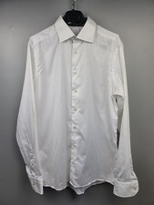 Eton Signature Twill Slim Fit Cotton White Dress Shirt Mens Size 42 / 16.5