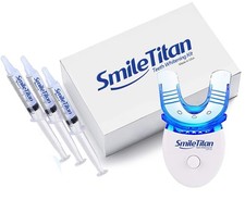 Smile Titan Teeth Whitening Kit with LED Light - 3% Carbamide Peroxide (5-Piece