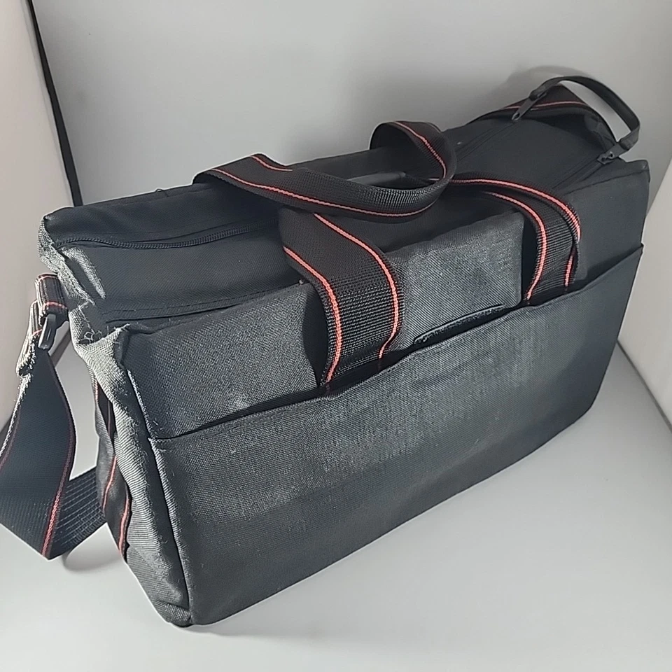 Bolso para cámara vintage de poliéster con cremallera - 16 x 7 x 9 - con bolsillos y correa para el hombro Foto 3 de 4