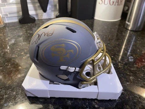 Joe Montana Signed San Francisco 49ers Mini Slate  Helmet Beckett BAS