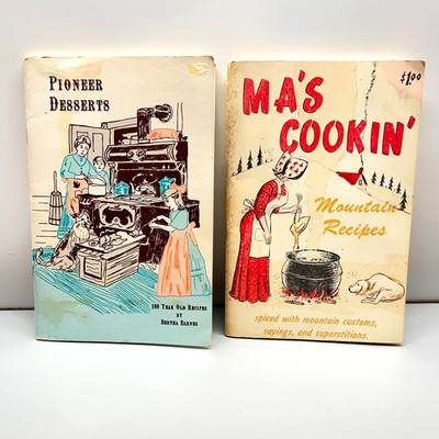 2 Booklets Pioneer Desserts 100 Year Old Recipes Ma's Cookbook Mountain Recipes
