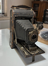Ancien obturateur roulement à billes appareil photo pliable autographique Kodak Jr c1915