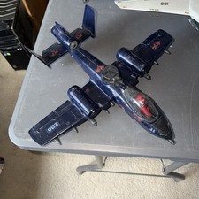 1984 G.I. Joe Cobra Rattler Z-06 Complete Vintage Hasbro Jet Plane - Blue
