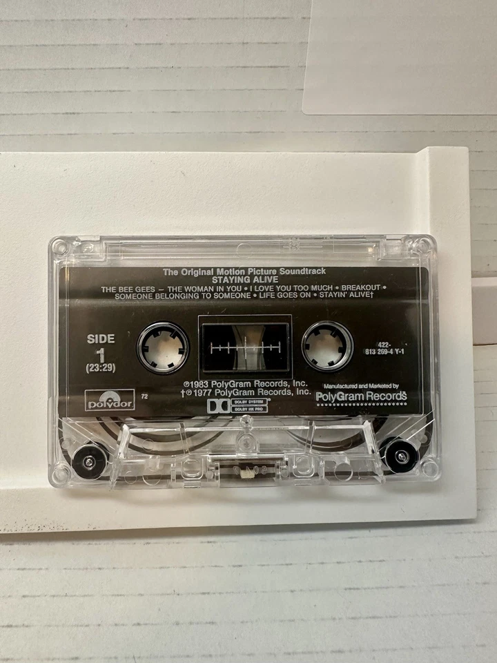 STAYING ALIVE Cassette Tape Movie Original Motion Picture Soundtrack BEE GEES - Image 4 of 4