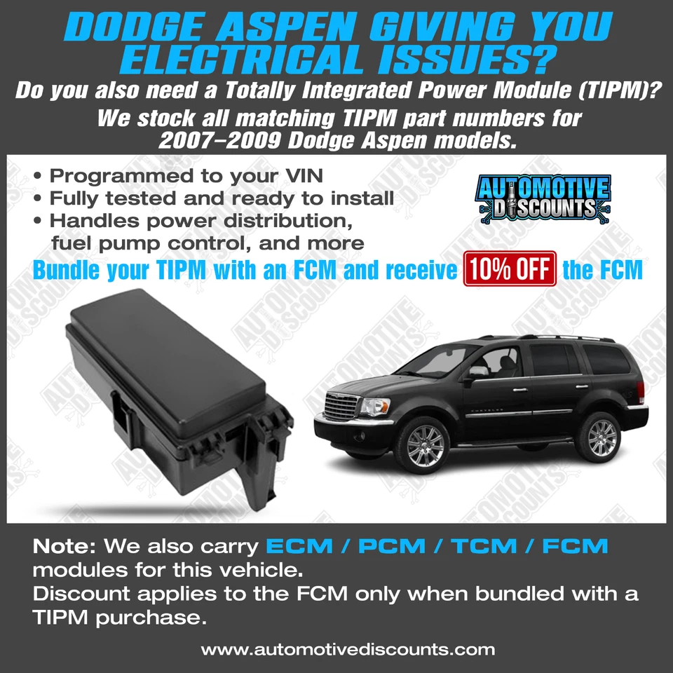 Chrysler Aspen 2008 módulo multifunción FCM PLUG & PLAY P04692184 Foto 3 de 4