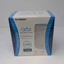 Re-Sealed NETGEAR Orbi RBR20 Tri-Band Home Mesh WiFi Router AC2200