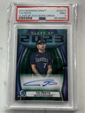 2023 Bowman Draft - Class of 2023 Autographs  Tai Peete #23A-TP Green /99