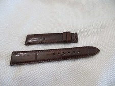 GENUINE leather usa watchstrap watch band strap 18mm brown croco grain