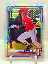 NON AUTO 2021 Bowman Chrome 1st Aaron Zavala Refractor SP Rangers Silver RC C4