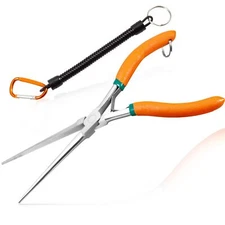LEONTOOL Long Reach Needle Nose Pliers 7" Thin Extra Long Needle Nose Pliers ...