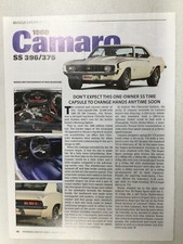 HMN 1575 Article Muscle Car Profile 1969 Camaro SS 396 375 396/375 Aug 2008 1 pg
