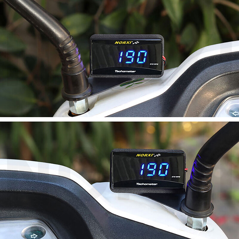 RPM Digital Inductive Tachometer Waterproof Tiny Digital Hour Tach ...