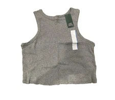 Racer Front Cropped Tank Top - Wild Fable Heather Gray M