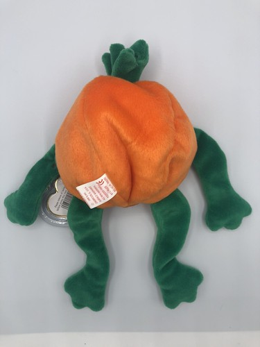 Peluche Ty Beanie Babies Pumkin’ 1998 PE Pellets De Colección Años 90 Bebé Peluche - Imagen 7 de 14