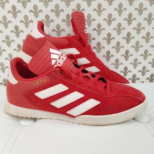 boys red adidas trainers