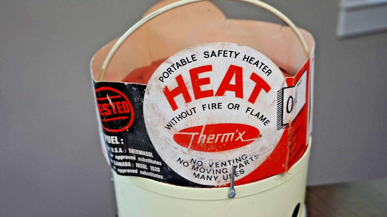 Vintage Therm X Safety Heater in Original Box Model 30C 3,000 BTU