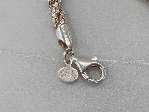 Karizia Spa Italian Popcorn Link Woven Cord Chain Sterling Silver Necklace 3mm - Picture 10 of 12