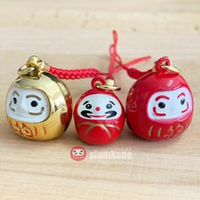 Lucky Daruma Japanese Bell 2 cm. Desired Amulet