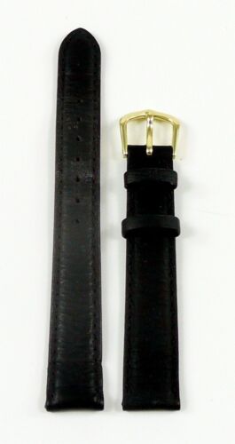 Correa de reloj correa de reloj correa de repuesto correa intercambiable cuero liso negro 14 mm. - Imagen 1 de 1