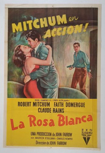 WHERE DANGER LIVES poster - Robert Mitchum Faith Domergue Claude Rains RKO NOIR - 第 1/7 張圖片