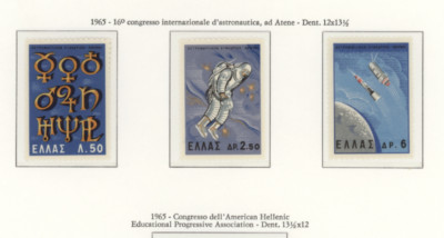 s49444 GRIECHENLAND 1965 POSTFRISCH ** Weltraumkongress 3v
