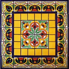 TalaMex Mirabel Mexican Tile Set Backsplash Mural