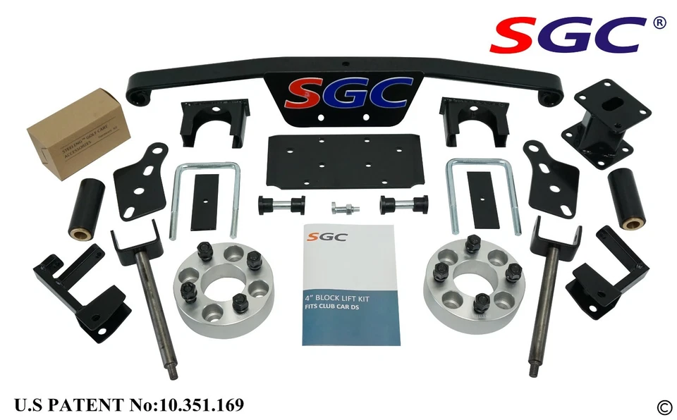 CLUB CAR DS GOLF CART SGC 4" LIFT KIT + 10" WHEELS and 22" AT TIRES Foto 3 de 4