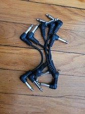 lot: six 6 3 inch instrument cables patch cables