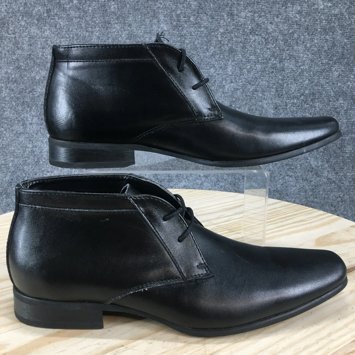 Calvin klein black store leather booties