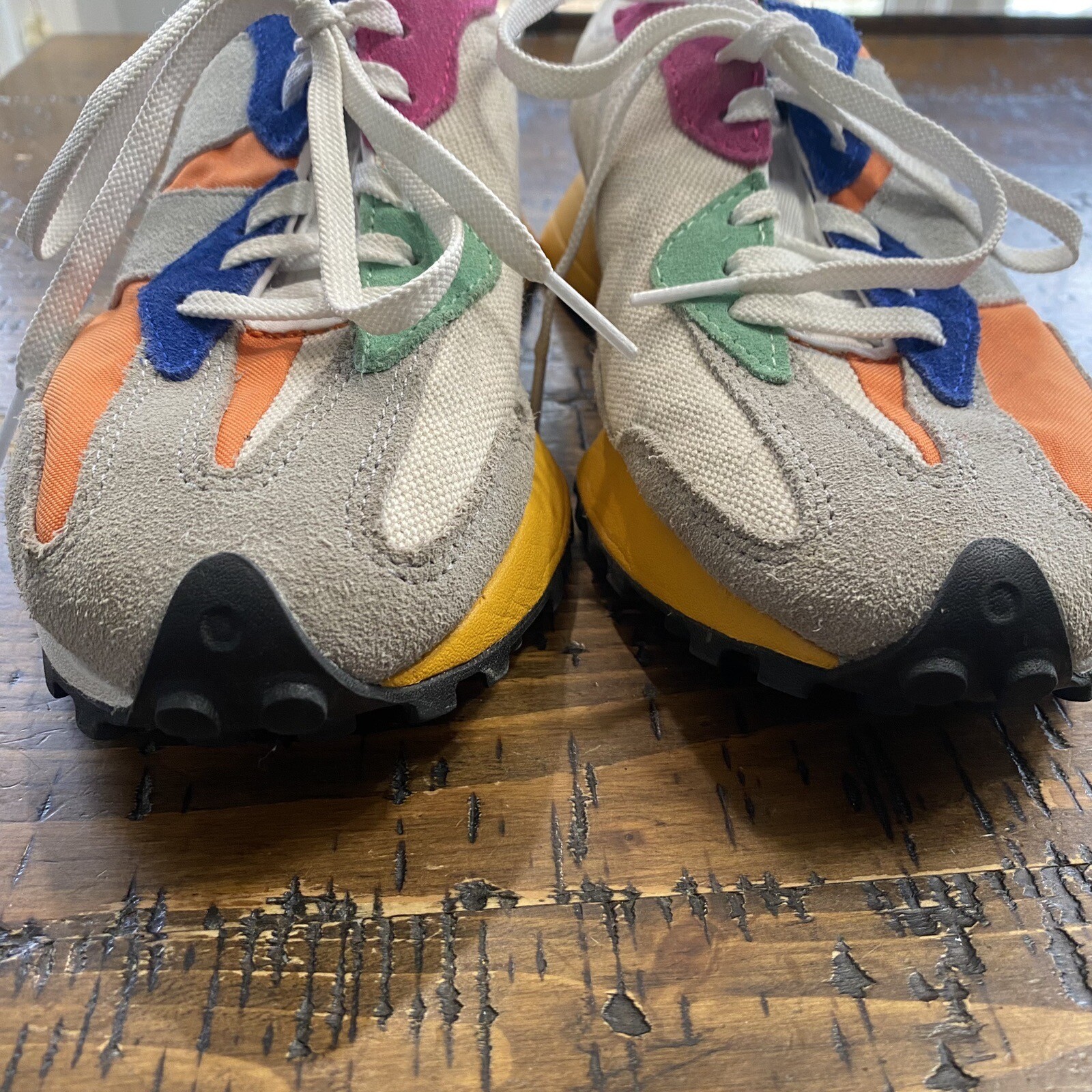 New Balance 327 Dejounte Murray Shoe Orange Blue Whit… Gem