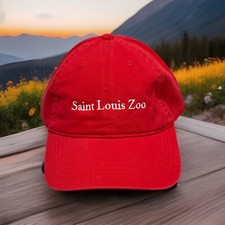 St Louis Zoo Wild Animals Zebra Elephants Lions Tigers Red Baseball Cap