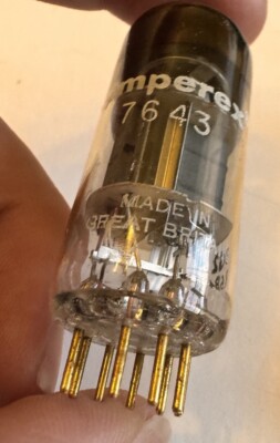 Amperex PQ 7643 NOS 10K Vibration Resistant Gold Pins A Frame Grid
