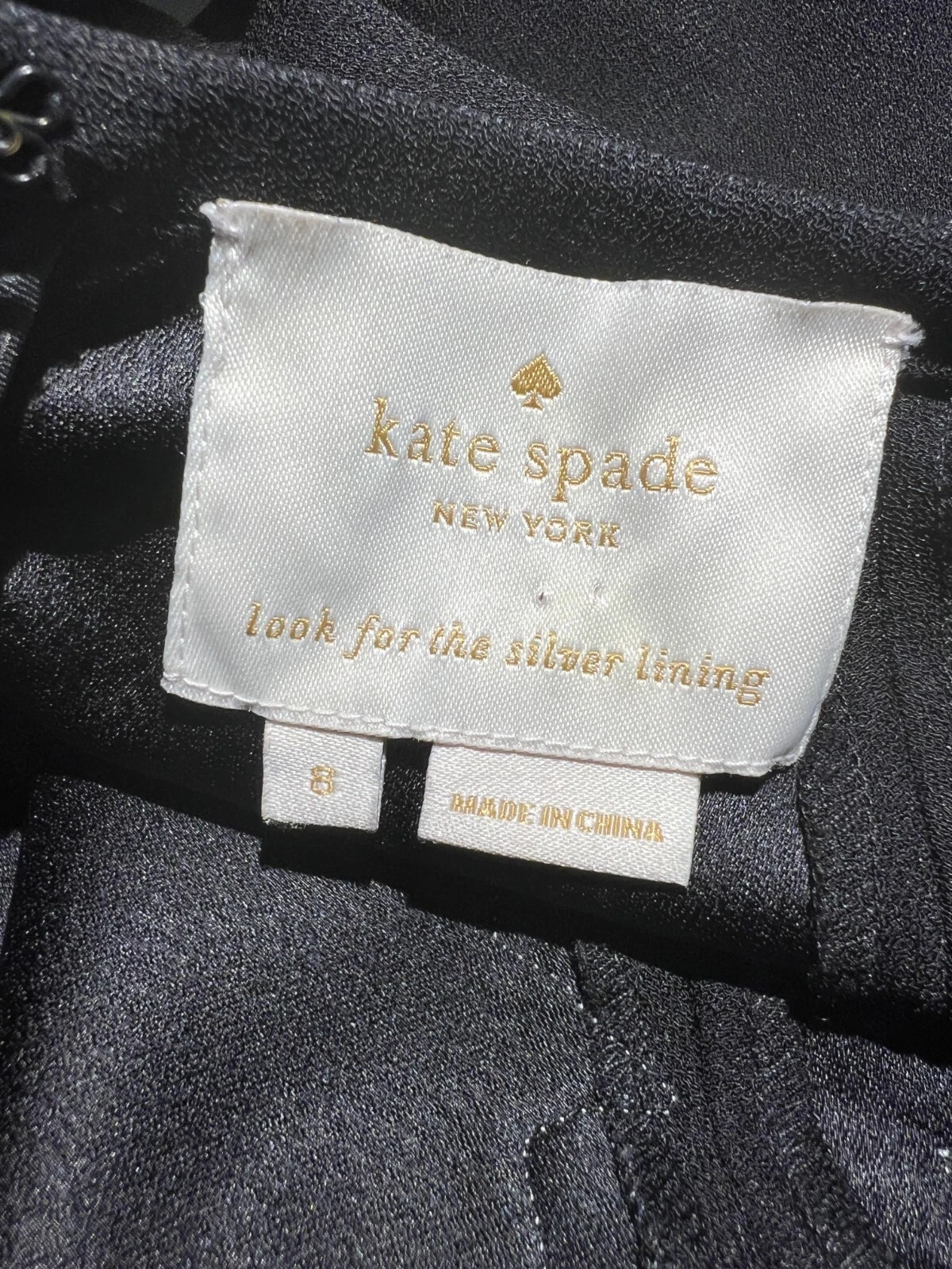 Abito in pizzo Kate Spade raso crepe nero taglia 8