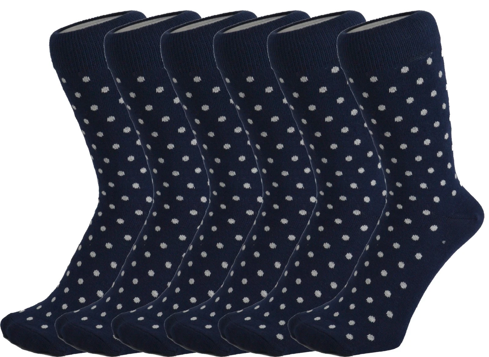 6 Pairs Men Cotton Rich Navy Blue/White Polka Dot Everyday Ankle Socks
Opens in a new window or tab