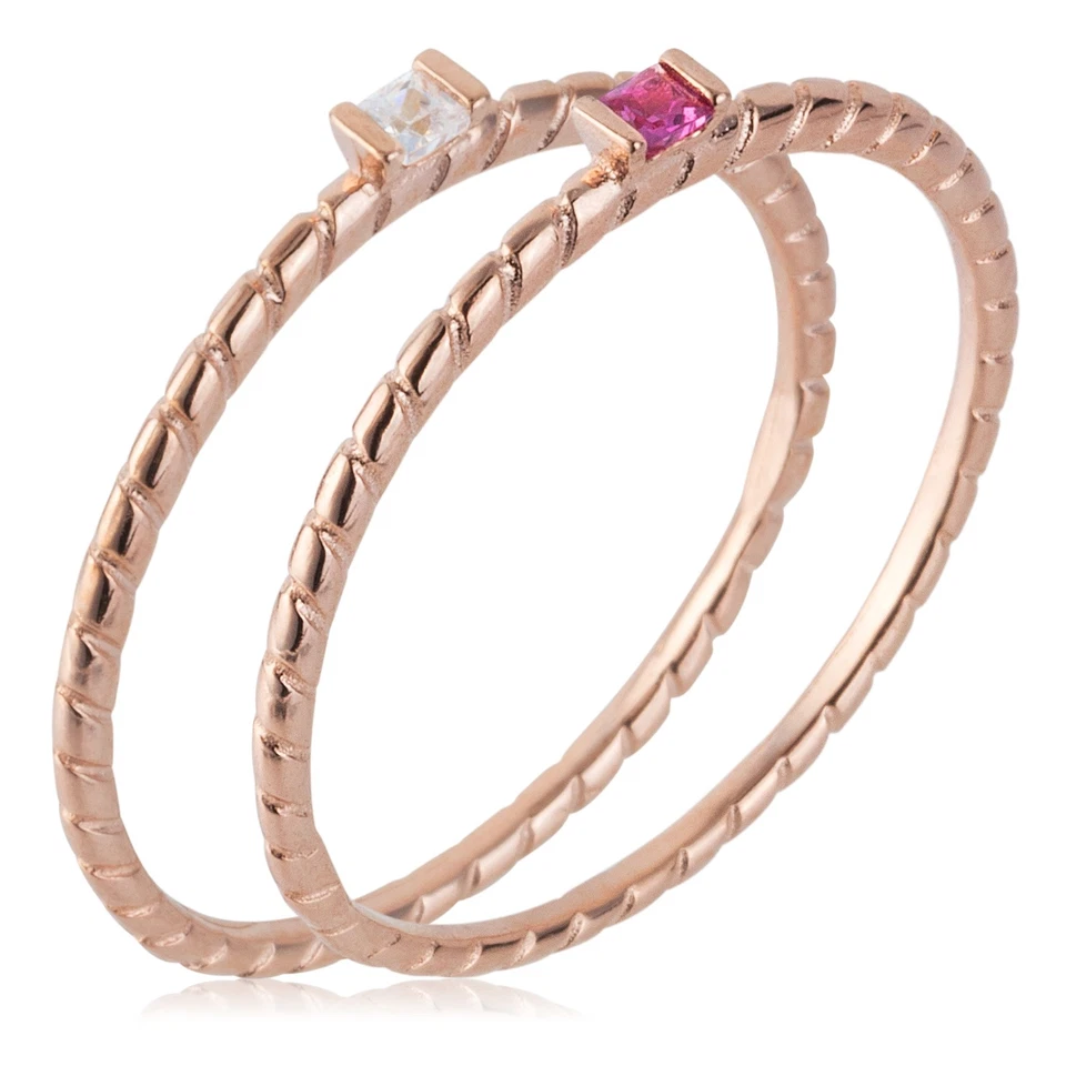 Doppio Anello Donna MORELLATO 1930 Argento 925% Rosè 3 Misure 12 14 16 - Immagine 2 di 4