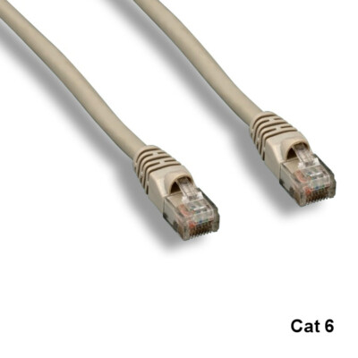 KNTK Gray 2' Cat6 UTP Ethernet Cable 24AWG 550MHz RJ45 Patch Panel Networking