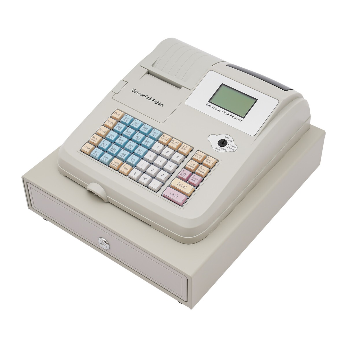 48Keys Cash Register System w/Drawer Box Digital LED Display