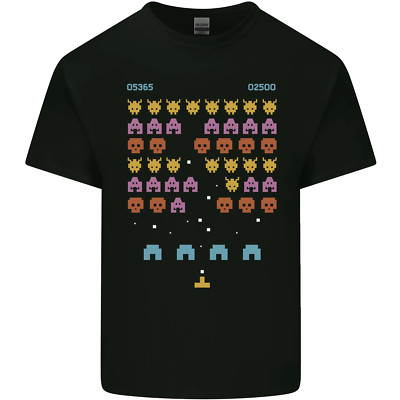 Retro Videospiel Arcade Spielen Spieler Herren Baumwolle Maglietta T-Shirt