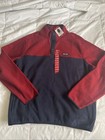 Lands End Men's Long Sleeve Polar Fleece Pullover Color Block XL NEW NWT