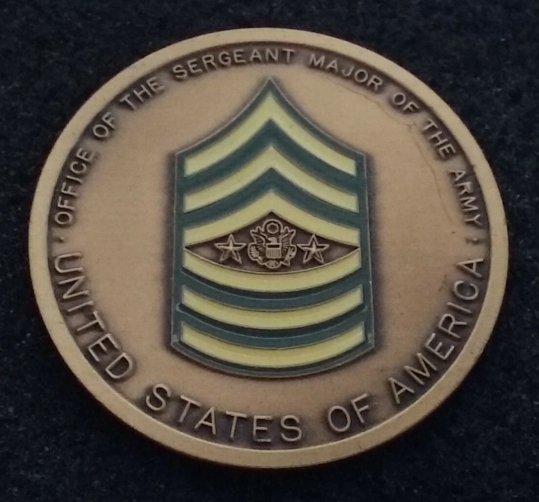 VINTAGE AUTHENTIC SMA Sergeant Major of the Army Robert Hall US Challenge  Coin | eBay