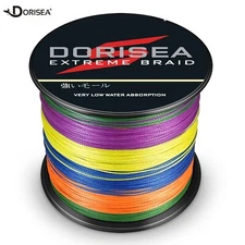 Dorisea 100M~3000M 6lbs-500lbs Multicolor Braided Fishing Line Extreme Dynema 