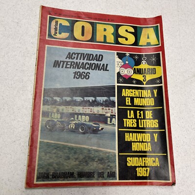 Rare! Vintage Original 1967 Corsa Magazine Annual Formula 1 Grand Prix Program